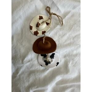 Cowgirl Hat Mirror Hanging Keychain